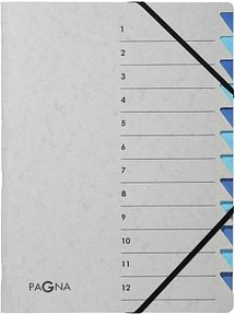 PAGNA Ordnungsmappe Easy Grey 12 Fächer grau, 1 St.