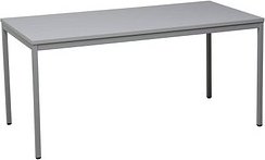 Thumbnail - Gürkan Mehrzwecktisch grau rechteckig, Vierkantrohr grau, 120,0 x 60,0 x 75,0 cm