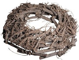 Rayher Bastelkranz grau/weiß aus Weiden gewischt Ø 40,0 cm, 1 St.