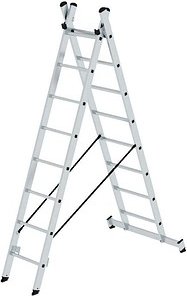 Thumbnail - MUNK Stehleiter beidseitig silber 2x 8 Sprossen