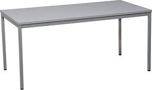 Thumbnail - Gürkan Mehrzwecktisch grau rechteckig, Vierkantrohr grau, 160,0 x 80,0 x 75,0 cm