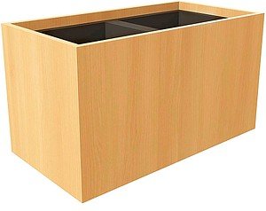 fm Pflanzkübel Plant Holz buche rechteckig 73,1 x 40,0 cm, 1 St.