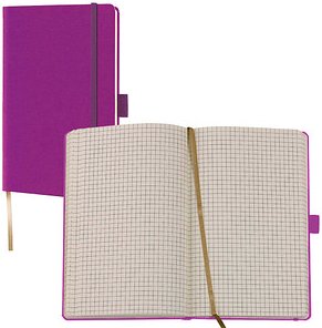 Lediberg Notizbuch Tucson ca. DIN A6 kariert, lila Hardcover 192 Seiten