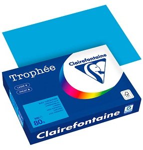 Clairefontaine Kopierpapier Trophée karibischblau DIN A4 80 g/qm 500 Blatt