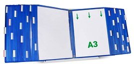 Thumbnail - tarifold Sichttafelsystem 433601 DIN A3 blau mit 60 St. Sichttafeln, 1 St.