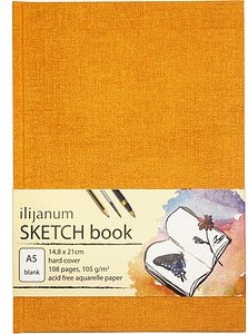 Ilijanum Skizzenbuch DIN A5 blanko, mandarine Hardcover 54 Seiten, 1 St.