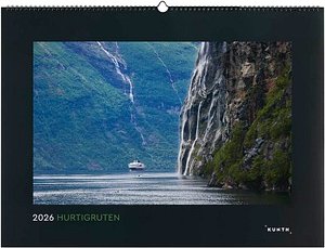 KUNTH Monats-Wandkalender Hurtigruten 2026, 1 St.