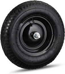 Thumbnail - relaxdays Sackkarrenrad luftbereift schwarz Stahl Felgen, Achse 2,0 cm