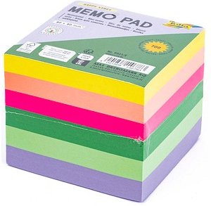 folia HAPPY VIBES Notizzettel lose bunt 9,0 x 9,0 cm, 700 Blatt, 1 St.
