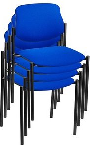 4 Nowy Styl Besucherstühle Styl STYL BLACK C 6 4ER blau Stoff