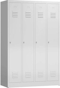 ClassiX Spind lichtgrau X-510140, 4 Schließfächer 118,0 x 50,0 x 180,0 cm