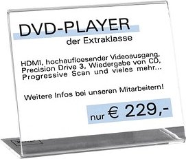 SIGEL Tischaufsteller 9,0 x 6,0 cm einseitig, 10 St.