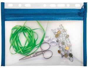 VELOFLEX Reißverschlussbeutel VELOBAG® transparent/blau 0,3 mm, 1 St.