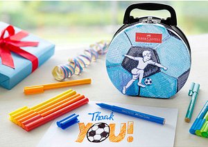FABER-CASTELL Connector Fußballkoffer Filzstifte farbsortiert, 1 St.
