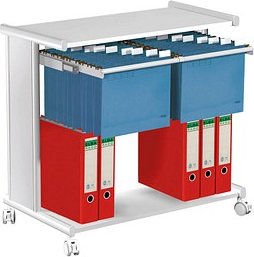 Kerkmann Hängemappenwagen Pragma grau für bis zu 100 Hängemappen