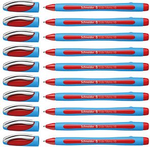 Schneider Kugelschreiber Slider Memo hellblau/rot, Schreibfarbe: rot, 10 St.