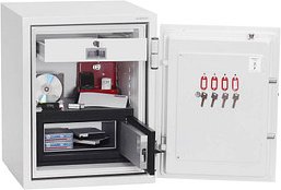 phoenix Tresor Data Combi mit Feuerschutz signalweiß 50,0 x 50,0 x 64,0 cm