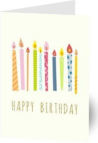 LUMA Geburtstagskarte Kerzen DIN B6, 1 St.