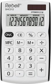 Rebell SHC312 BK Taschenrechner weiß/schwarz