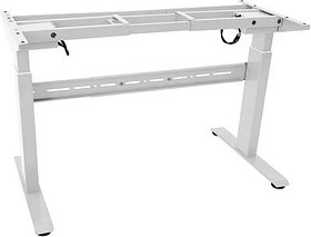 LMG elektrisch höhenverstellbares Schreibtischgestell weiß ohne Tischplatte, T-Fuß-Gestell weiß 130,0 - 160,0 x 57,0 cm