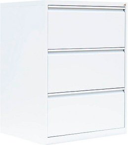 LÜLLMANN Hängeregistraturschrank signalweiß 3 Schubladen 76,0 x 62,0 x 101,2 cm, 1 St.