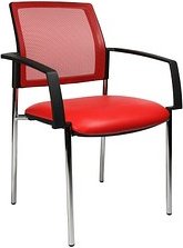 Topstar Besucherstühle BtoB 10 BB290A S01 rot Stoff, 2 St.