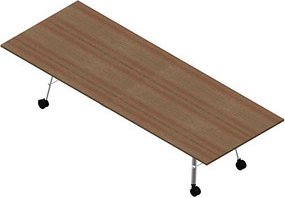 Quadrifoglio Konferenztisch SERENITY nussbaum rechteckig, A-Gestell weiß, 320,0 x 120,0 x 75,0 cm