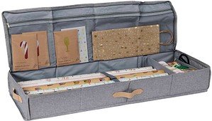 LOVE !T STORE !T Premium Geschenkpapier-Organizer hellgrau 90,0 x 30,0 x 12,0 cm