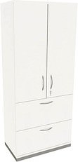 fm Aktenschrank Sidney, 4260429769865 weiß 2 Fachböden 80,0 x 44,2 x 186,9 cm