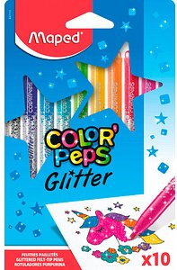Thumbnail - maped COLOR'PEPS GLITTER Filzstifte farbsortiert, 10 St.