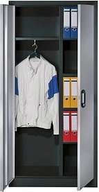 CP Stahlschrank C 2000 Acurado 9260-30 S10347 anthrazit, weißaluminium 93,0 x 40,0 x 195,0 cm, aufgebaut