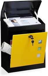 relaxdays Briefkasten 10020775_359 schwarz-gelb