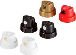 Thumbnail - edding 5200 Sprühköpfe-Set weiß, schwarz, rot, gold