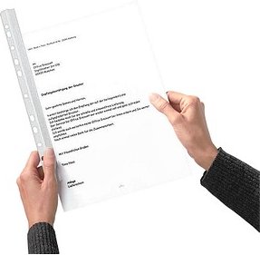 Expro Klemmschienen mit Abheftleiste transparent DIN A4 30 Blatt, 25 St.