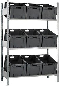 SCHULTE Schrägbodenregal L MULTIplus150 13680 lichtgrau 130,0 x 60,0 x 200,0 cm