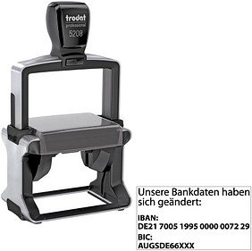 trodat Textstempel, individualisierbar 5208 selbstfärbend schwarz ohne Logo, 1 St. - Nachträglich per Gutschein persona...