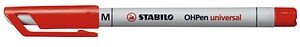 STABILO OHPen universal Folienstifte rot 1,0 mm non-permanent, 10 St.