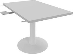 Quadrifoglio Verbindungsplatte Idea+ lichtgrau, weiß rechteckig 70,0 x 110,0 x 74,0 cm