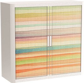 PAPERFLOW easyOffice Colour Rollladenschrank 61636 2 Fachböden 110,0 x 41,5 x 104,0 cm