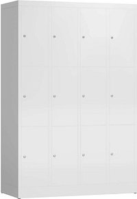 Thumbnail - ClassiX Schließfachschrank signalweiß X-520347, 12 Schließfächer 118,5 x 50,0 x 180,0 cm