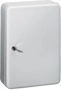 WEDO Schlüsselkasten lichtgrau mit 70 Haken, Sicherheitsschloss, 28,0 x 6,0 x 37,0 cm, 1 St.