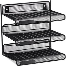 Thumbnail - relaxdays Briefablagen-System schwarz, 3 Fächer