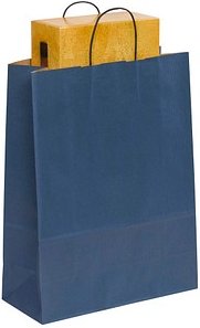 VP Papier-Tragetaschen Toptwist blau 32,0 x 42,0 cm, 50 St.