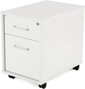 rocada Mobiler Rollcontainer weiß 2 Auszüge 40,0 x 60,0 x 58,0 cm