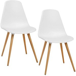 Topstar Schalenstühle T2020 FZ10BUW-2 weiß Kunststoff, 2 St.