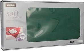 Thumbnail - STARPAK Tischdecken soft selection dunkelgrün 80,0 x 80,0 cm, 20 St.