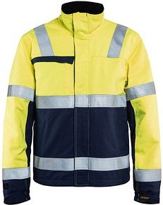 Thumbnail - BLAKLÄDER® unisex Warnjacke Winter 4069 gelb, marine Größe 3XL