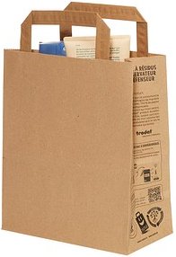trodat Papier-Tragetaschen TÜTLE M braun 18,5 x 22,0 cm, 100 St.