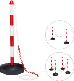 Thumbnail - relaxdays Absperrpfosten weiß/rot, 1 St.