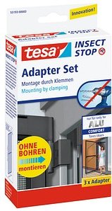 tesa Klemmscharnier für Fliegengitter Insect Stop Alu Comfort Adapter Set anthrazit